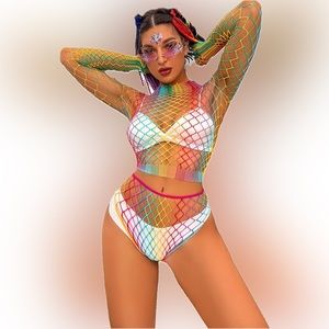 NWT Fishnet Bodysuit